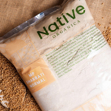 Natural Stone Cold Pressed Wheat Standard MP Sharbati Atta - Native-Organica