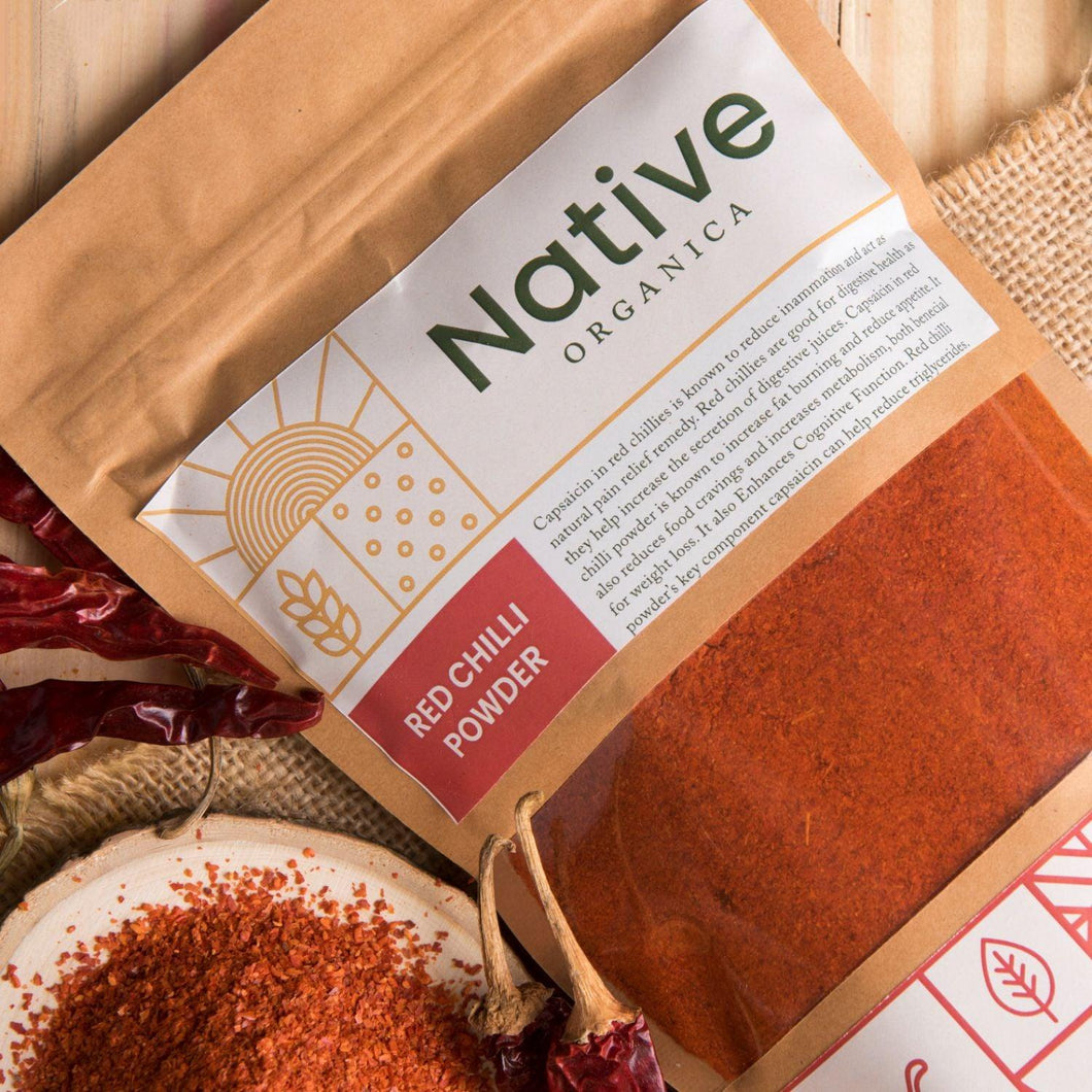 Hand Hammered Cold Crushed Red Chilli Powder - Native-Organica